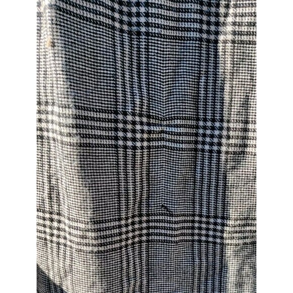 Time & Tru Black White Hounds Tooth Reversible Yellow Woven Blanket Scarf Fall🍂 - Picture 10 of 14